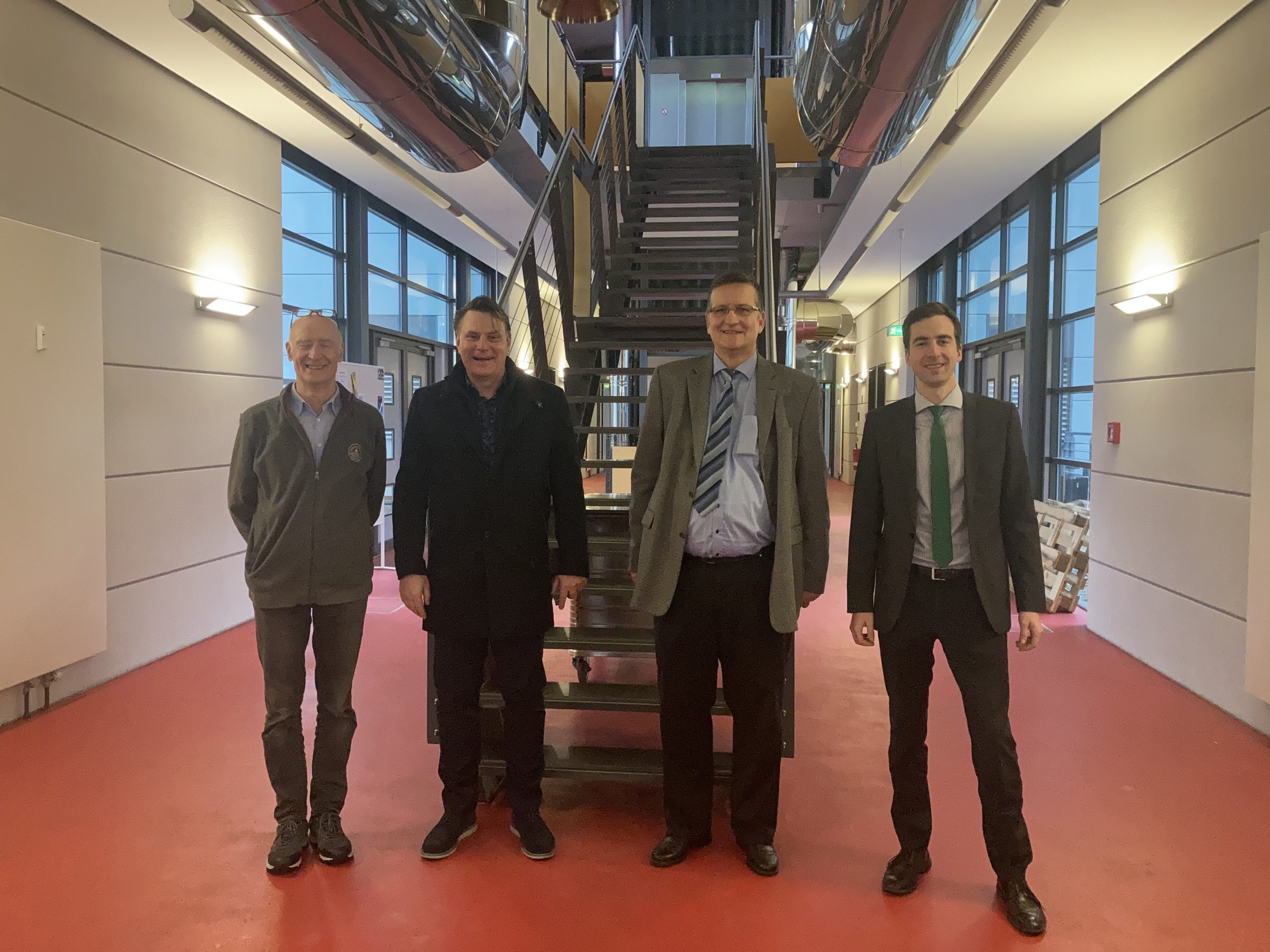 Ralf Dibow (SWFG), Detlef Laubinger (Geschäftsführer SWFG), Eckhard Beil (BerKon), Frank Beil (BerKon)